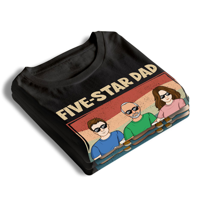 Five-Star Dad - Family Personalized Custom Unisex T-shirt, Hoodie, Sweatshirt - Gift For Dad