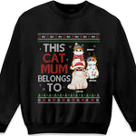 Custom Name Funny Christmas Cat Mom Gifts - Personalized Apparel