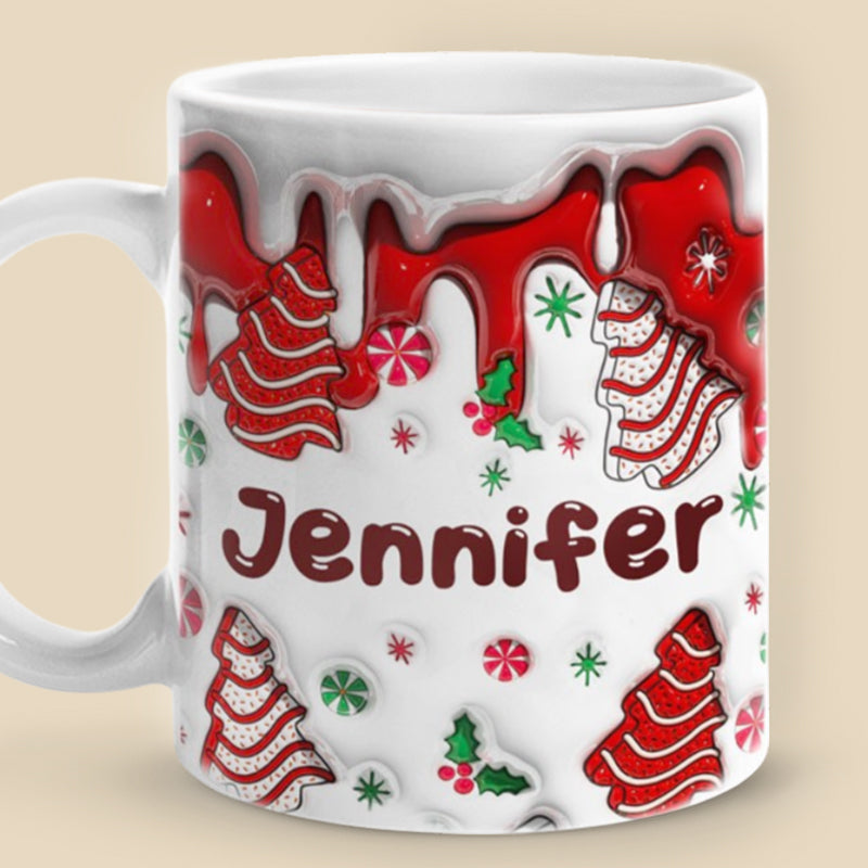 3D Christmas Mug Inflated Santa Mug, Christmas Puffy Mug Press Design 11oz  and 15oz