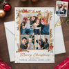 Custom Photo Merry Christmas With Love - Family Personalized Custom Holiday Postcards, Greeting Cards - Christmas Gift For Family Members
