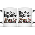 Here's The Dogfather - Dog Personalized Custom Accent Mug - Gift For Pet Owners, Pet Lovers