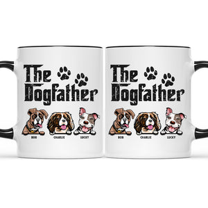 Here's The Dogfather - Dog Personalized Custom Accent Mug - Gift For Pet Owners, Pet Lovers
