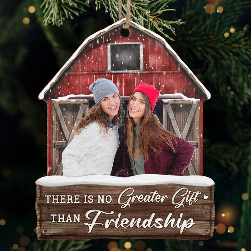 Friends Custom Photo Enjoy The Christmas Season Together - Bestie Personalized Custom Ornament - Wood Custom Shaped - Christmas Gift For Best Friends, BFF, Sisters