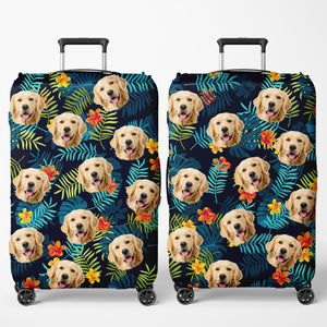 Custom Photo Pets Are Loyal Companions For Life - Dog & Cat Personalized Custom Luggage Cover - Holiday Vacation Gift,  Gift For Adventure Travel Lovers, Pet Owners, Pet Lovers
