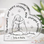 You're Forever In My Heart - Memorial Personalized Custom Heart Shaped Acrylic Plaque - Sympathy Gift, Gift For Pet Owners, Pet Lovers