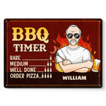 Keep Calm, It's BBQ Time - Family Personalized Custom Home Decor Metal Sign - Father's Day, House Warming Gift For Dad
