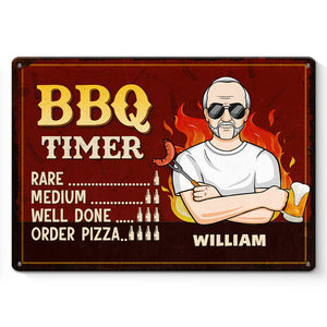 Keep Calm, It's BBQ Time - Family Personalized Custom Home Decor Metal Sign - Father's Day, House Warming Gift For Dad