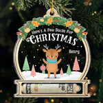 Custom Name Christmas Cash Gift Design - Personalized Ornament
