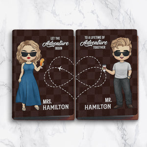 Together We Can Go Anywhere - Travel Personalized Passport Cover, Passport Holder - Gift For Couples, Husband Wife, Travel Lovers