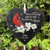 Not A Day Goes By That You Are Not Missed - Memorial Personalized Custom Heart Shaped Memorial Garden Slate & Hook - Sympathy Gift For Family Members