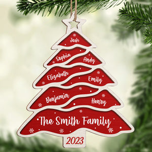 Family Is The Best Part Of Christmas - Family Personalized Custom Ornament - Wood Christmas Tree Shaped - Christmas Gift For Family Members