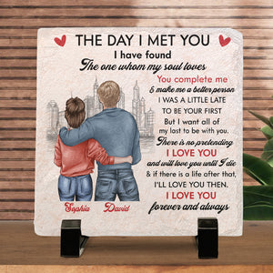 I Love You And Will Love You Until I Die - Couple Personalized Custom Square Shaped Stone With Stand - Gift For Husband Wife, Anniversary