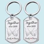 Custom Name Anniversary Couple Gifts - Personalized Keychain