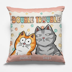 Trouble Makers - Cat Personalized Custom 3D Inflated Effect Printed Pillow - Gift For Pet Owners, Pet Lovers