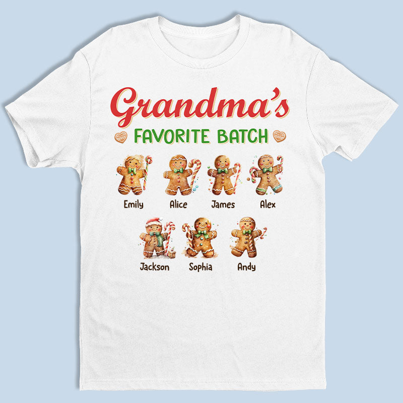 Grandma Favorite Batch - Family Personalized Custom Unisex T-shirt, Hoodie, Sweatshirt - Christmas Gift For Grandma