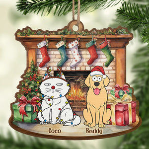 Happy Howliday - Dog & Cat Personalized Custom Ornament - Wood Custom Shaped - Christmas Gift For Pet Owners, Pet Lovers