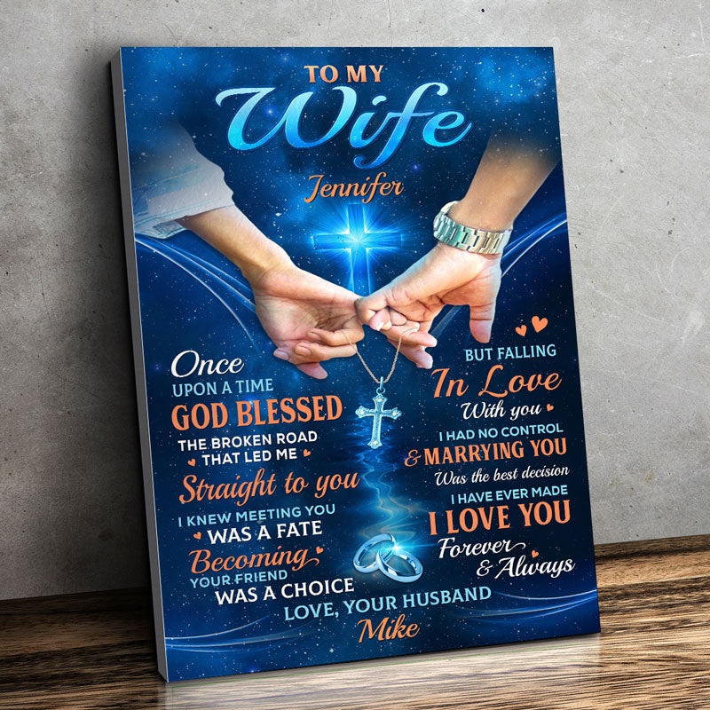 I Knew Meeting You Was A Fate - Couple Personalized Custom Vertical Canvas - Gift For Husband Wife, Anniversary