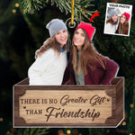 Custom Photo Christmas Friendship Gifts for Best Friends - Personalized Ornament