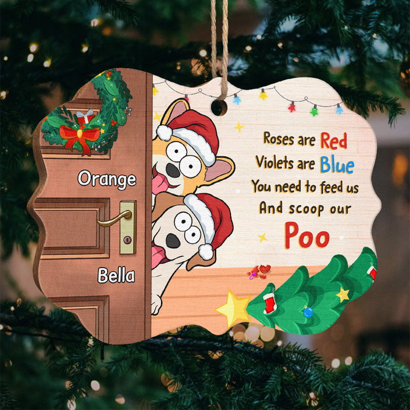 Merry Woofmas - Dog Personalized Custom Ornament - Wood Benelux Shaped - Christmas Gift For Pet Owners, Pet Lovers