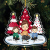 Merry Christmas To My Sweet Little Elf - Family Personalized Custom Ornament - Acrylic Custom Shaped - Christmas Gift For Family Members