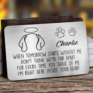 Unseen Unheard But Always Near - Memorial Personalized Custom Aluminum Wallet Card - Sympathy Gift, Gift For Pet Owners, Pet Lovers