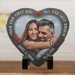 Custom Photo Anniversary Gifts for Couples - Personalized Stone Slate