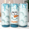 Building Memories One Snowman At A Time - Family Personalized Custom Inflated Skinny Tumbler - Christmas Gift For Familly Members