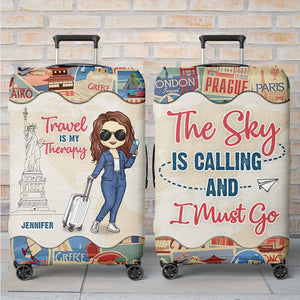 Not All Those Who Wander Are Lost - Travel Personalized Custom Luggage Cover - Holiday Vacation Gift, Gift For Adventure Travel Lovers