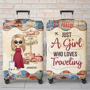 Let's Go Everywhere - Travel Personalized Custom Luggage Cover - Holiday Vacation Gift, Gift For Adventure Travel Lovers