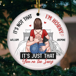 Home Is Wherever I Am With You - Couple Personalized Custom Ornament - Ceramic Round Shaped - Christmas Gift For Husband Wife, Anniversary
