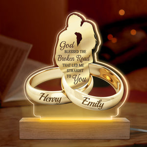 God Has Made Us For Each Other - Couple Personalized Custom Shaped 3D LED Light - Gift For Husband Wife, Anniversary