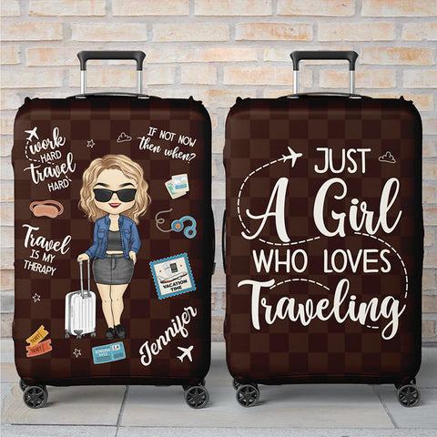 Live With No Excuses Travel With No Regrets - Travel Personalized Custom Luggage Cover - Holiday Vacation Gift, Gift For Adventure Travel Lovers