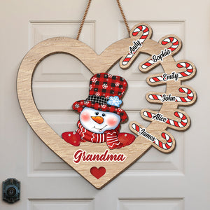 My Heart Melts For You - Family Personalized Custom Shaped Home Decor Wood Sign - House Warming Gift, Christmas Gift For Grandma, Grandpa