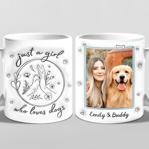 Custom Photo A Dog Will Teach You Unconditional Love - Dog Personalized Custom 3D Inflated Effect Printed Mug - Gift For Pet Owners, Pet Lovers