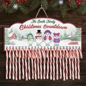 Keep Calm Christmas Is Coming - Family Personalized Custom Candy Christmas Countdown Wooden Sign, Advent Calendar - Christmas Gift For Family Members