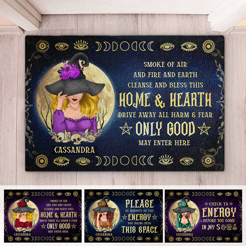 Only Good May Enter Here - Personalized Custom Home Decor Witch Decorative Mat - Halloween Gift For Witches, Yourself