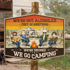 Here's To The Nights With Friends - Camping Personalized Custom Shaped Home Decor Wood Sign - House Warming Gift For Best Friends, BFF, Sisters, Camping Lovers