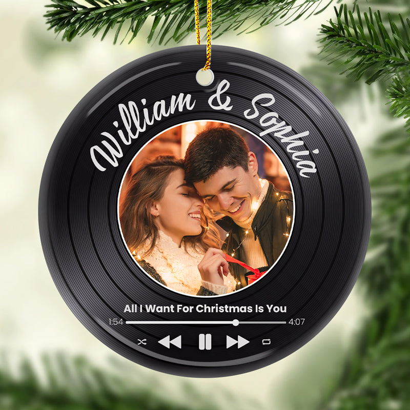 Custom Photo You Are My Best Adventure - Couple Personalized Custom Ornament - Ceramic Round Shaped - Christmas Gift For Husband Wife, Anniversary
