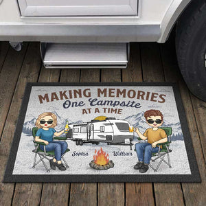 Adventure Is Worthwhile - Camping Personalized Custom Home Decor Decorative Mat - House Warming Gift For Husband Wife, Camping Lovers