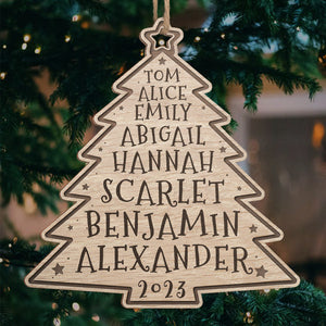 Christmas Brings Family And Friends Together - Family Personalized Custom Ornament - Wood Custom Shaped - Christmas Gift For Family Members