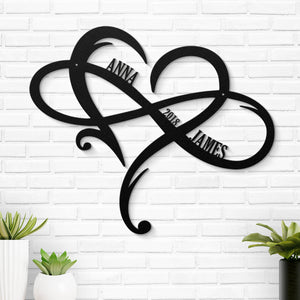 Our Love - Couple Personalized Custom Home Decor Cut Metal Sign, Metal Wall Art - Gift For Husband Wife, Anniversary