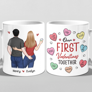 My Sun My Moon And All My Stars - Couple Personalized Custom Mug - Valentine Gift For Husband Wife, Anniversary, First Valentines Together