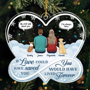 Je souhaite que tu sois là - Ornement commémoratif personnalisé - En acrylique en forme de cœur infini - Cadeau de Noël, cadeau de condoléances pour les propriétaires d'animaux et les amoureux des animaux