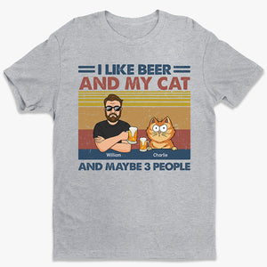 I Like Beer & My Cats - Cat Personalized Custom Unisex T-shirt, Hoodie, Sweatshirt - Gift For Pet Owners, Pet Lovers