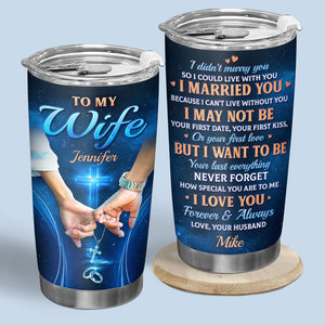 You Are My Destiny There's No Way Back - Couple Personalized Custom Tumbler - Gift For Husband Wife, Anniversary