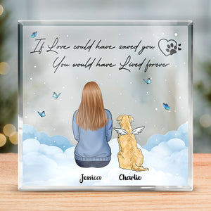 Your Paw Prints Are Forever In My Heart - Memorial Personalized Custom Square Shaped Acrylic Plaque - Christmas Gift, Sympathy Gift For Pet Owners, Pet Lovers