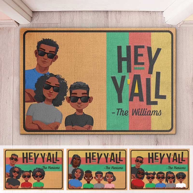 Good Vibes Only - Family Personalized Custom Home Decor Decorative Mat - House Warming Gift For Family Members