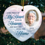 Custom Photo Memorial Mom Christmas Decor - Personalized Ceramic Ornament