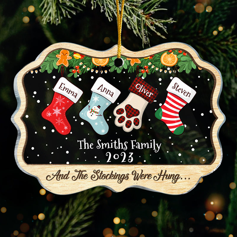 Family Is The Greatest Christmas Gift - Family Personalized Custom Ornament - Acrylic Benelux Shaped - Christmas Gift For Family Members