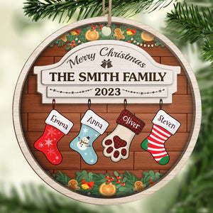 Christmas Is The Spirit Of Giving - Family Personalized Custom Ornament - Wood Round Shaped - Christmas Gift For Family Members